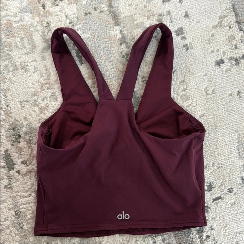 ALO Set - Airbrush Real Bra Tank & matching High Waist Full Length Leggings XS - Picture 5 of 6